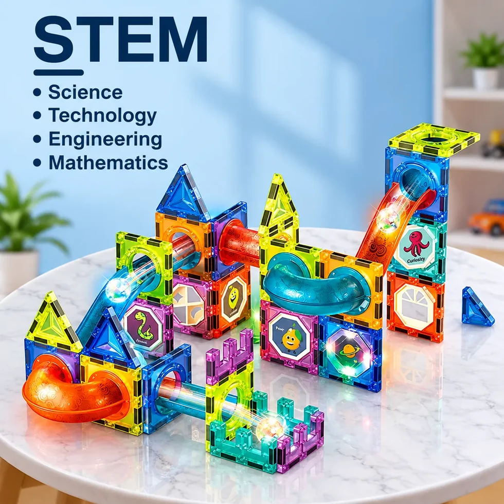 Lighting Castle 76-Piece Magnetic Building Blocks Set