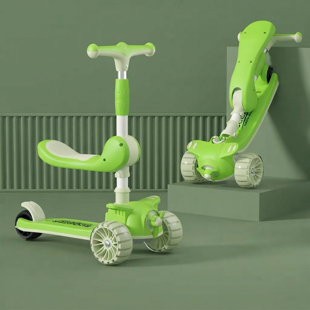 Versatile Kids Riding Scooter with LED Light & Music