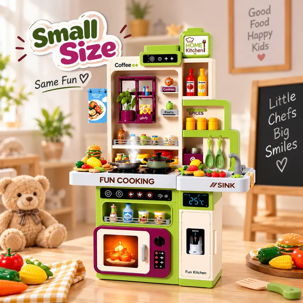 Large Size Kids Kitchen Cooking Playset