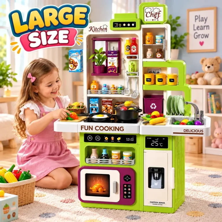 Large Size Kids Kitchen Cooking Playset