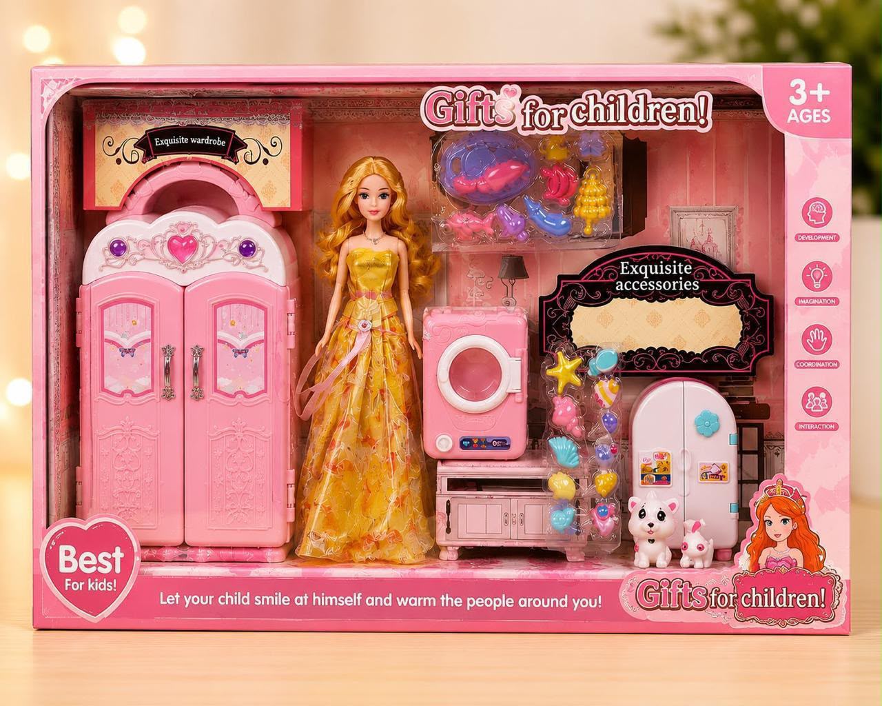 Fashion Doll & Exquisite Wardrobe Playset