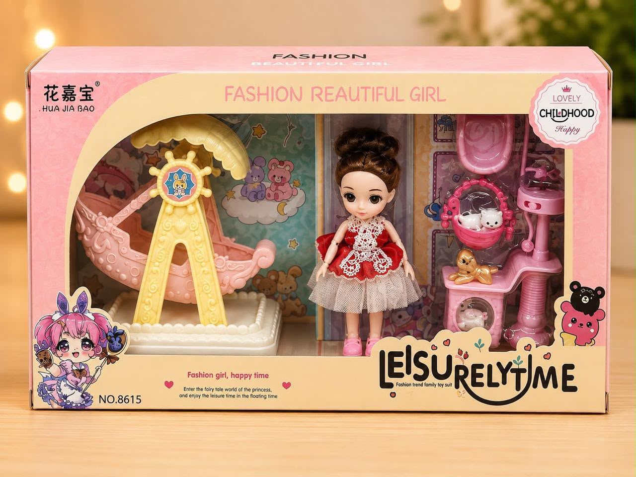 Fashion Beautiful Girl Leisurely Time Playset (NO. 8615)