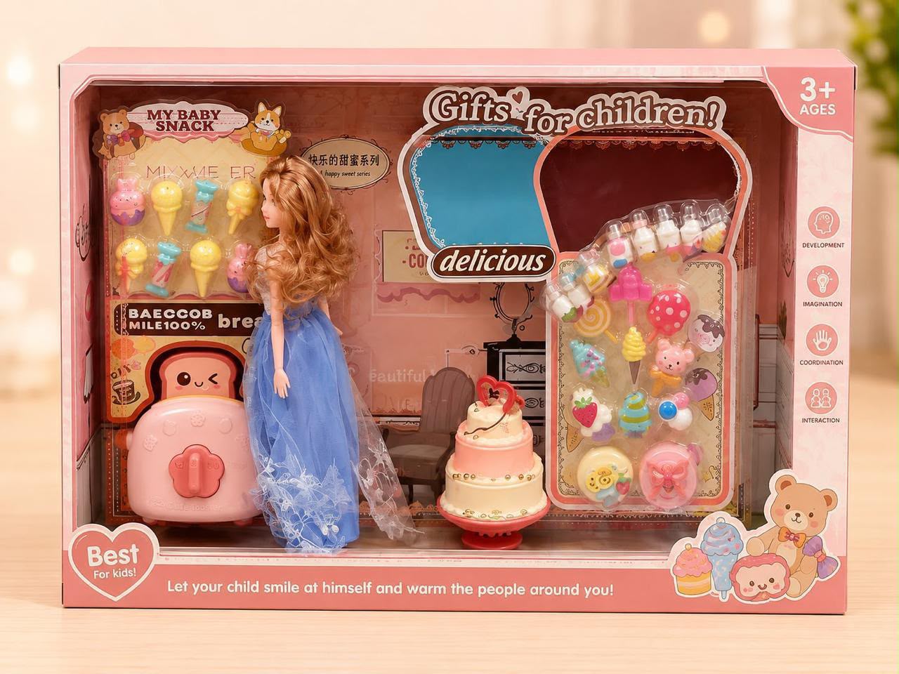 Fashion Doll & Sweet Bakery Shop Playset
