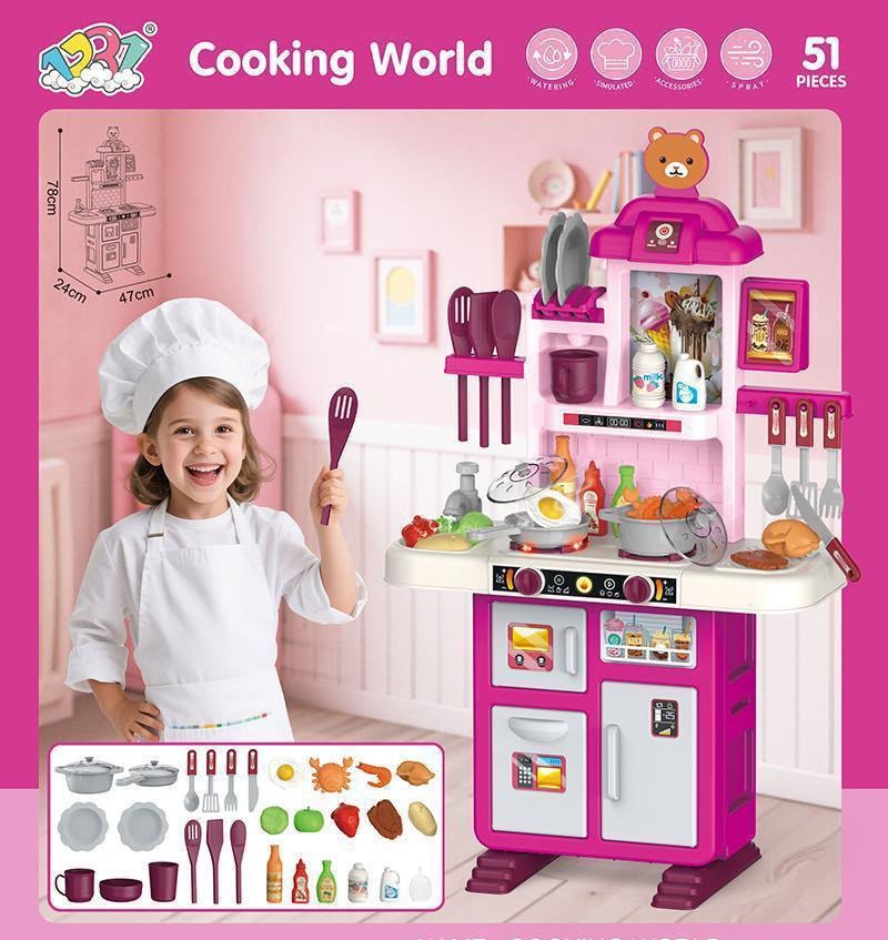 Cooking World 51-Piece Kitchen Playset