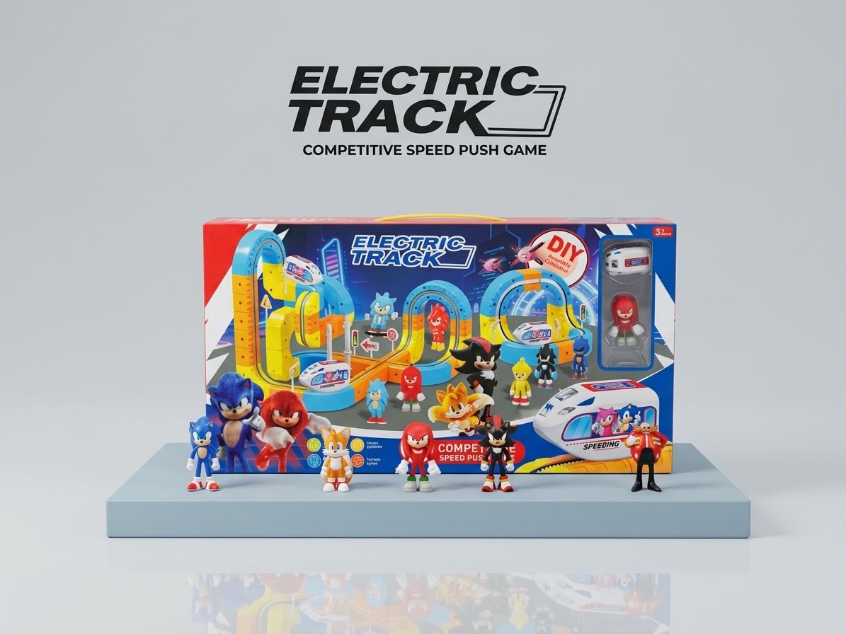 Sonic 3 Gear Revolve Electric Track Set (32 Pieces)
