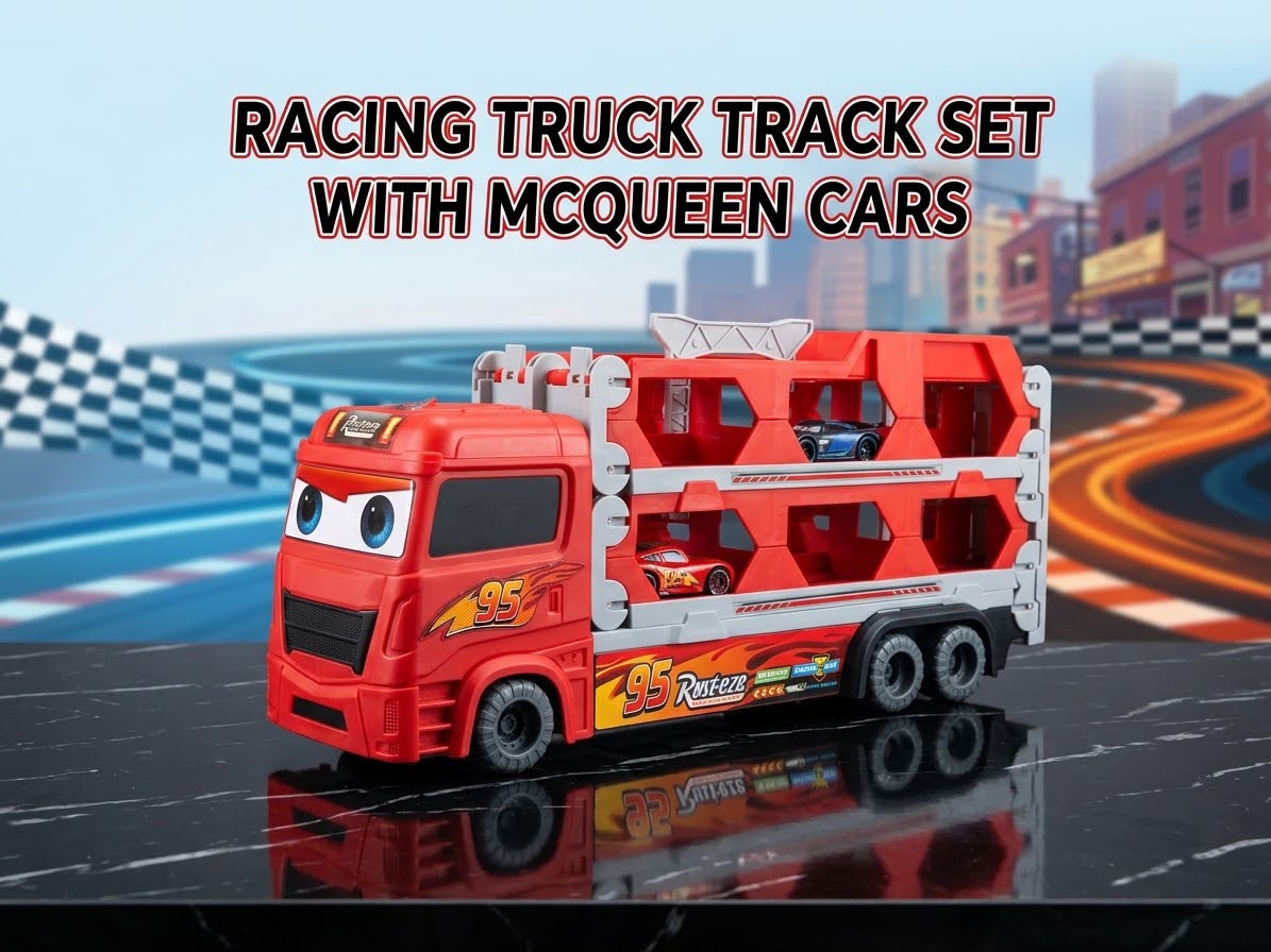 MCQUEEN Cars Transporter Truck & Mini Racer Set
