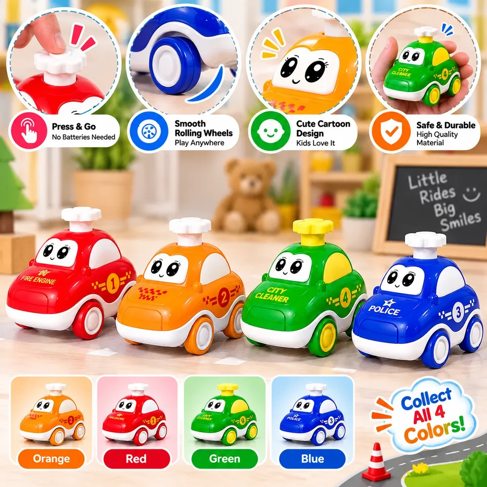 Kids Pull Back Racing Car Toy Set