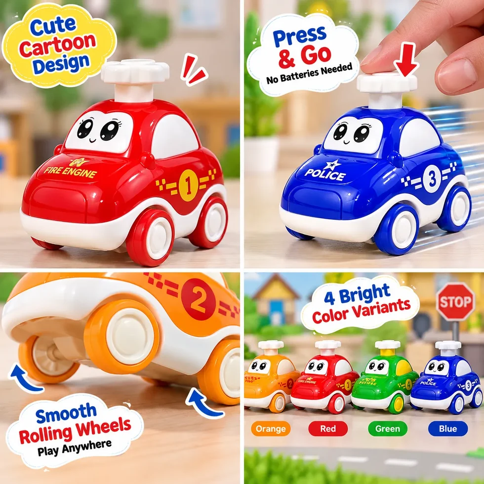 Kids Pull Back Racing Car Toy Set