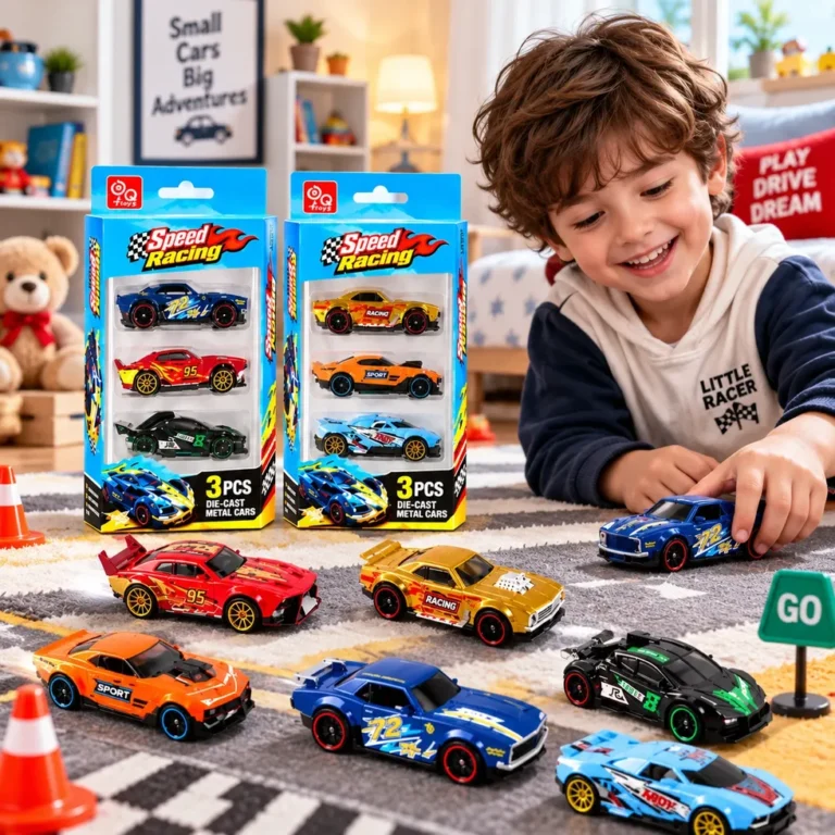 Speed Racing 3-Piece Die-Cast Metal Car Set