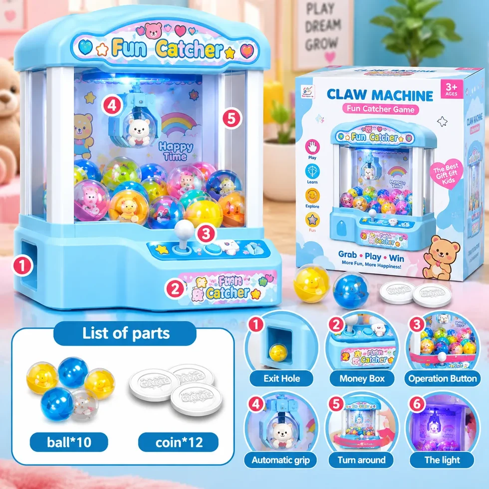 Mini Claw Machine Catcher Toy