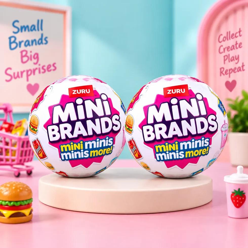 Mini Brands Collectible Toy Fridge & Minis Mint Edition Set