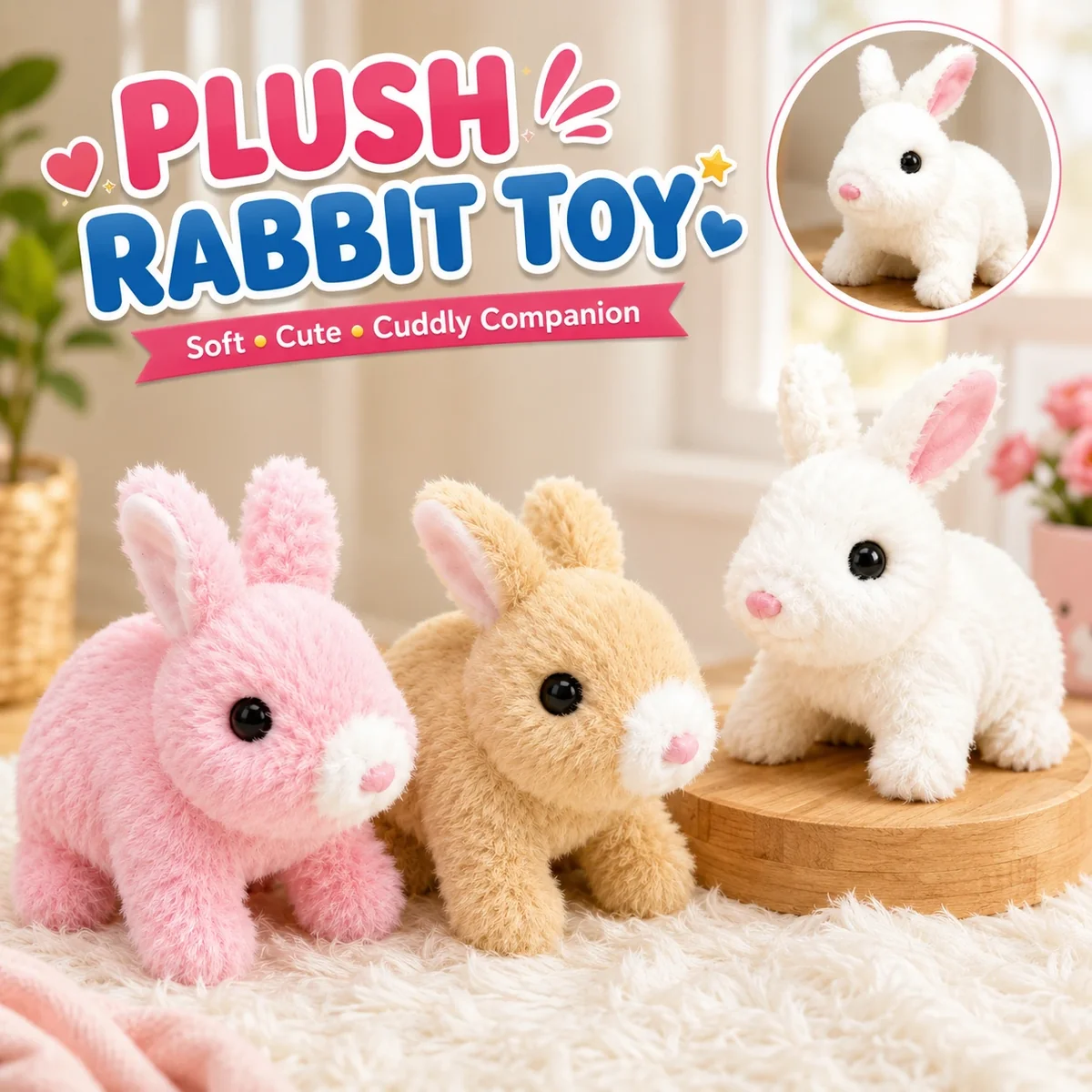 Plush Rabbit Toy with sound