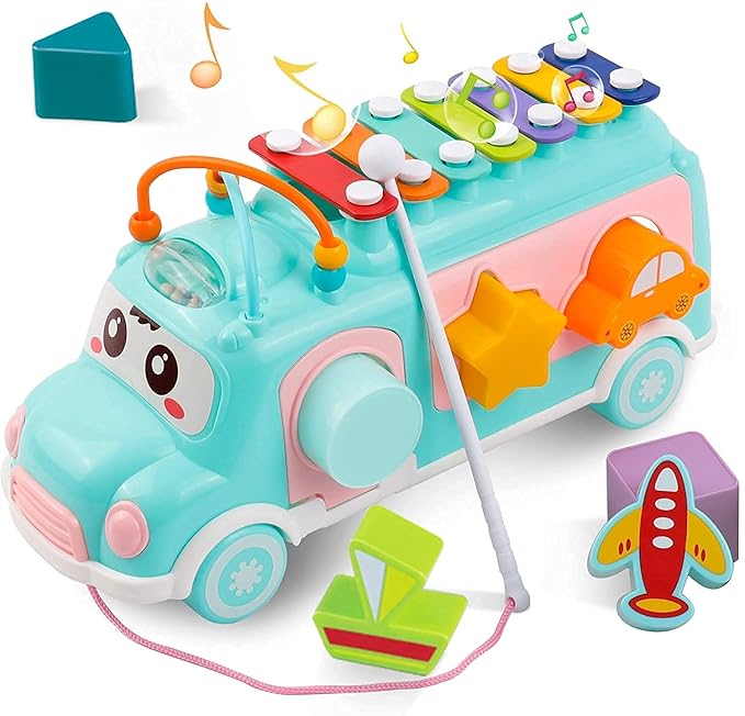 Shape Sorting & Xylophone Bus Toy