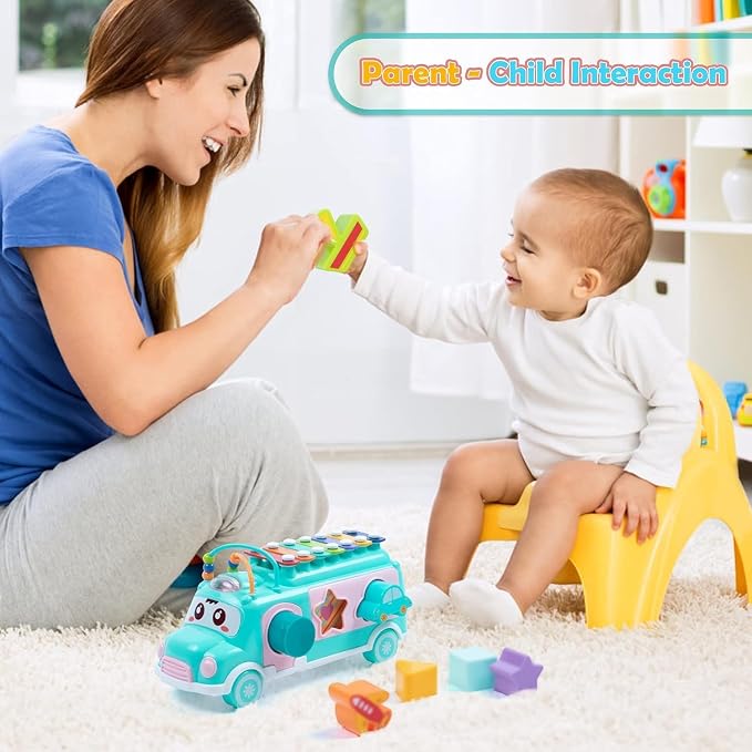 Shape Sorting & Xylophone Bus Toy