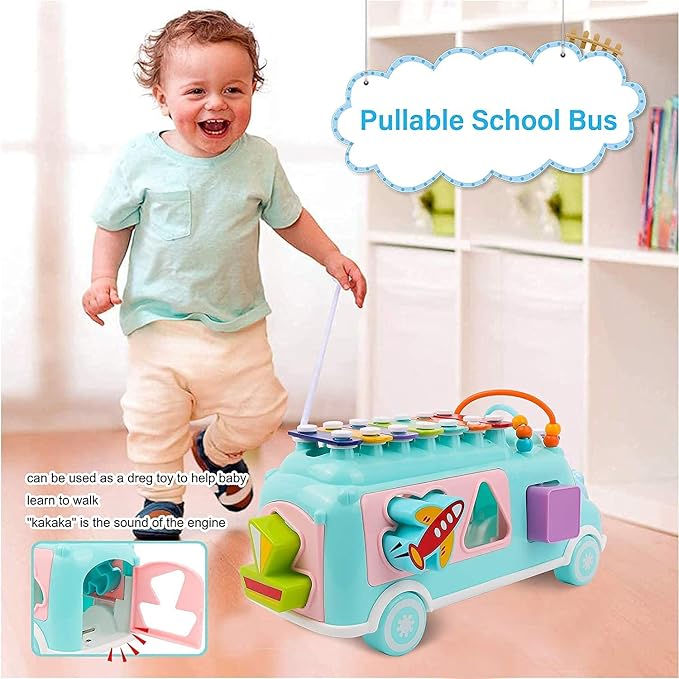 Shape Sorting & Xylophone Bus Toy