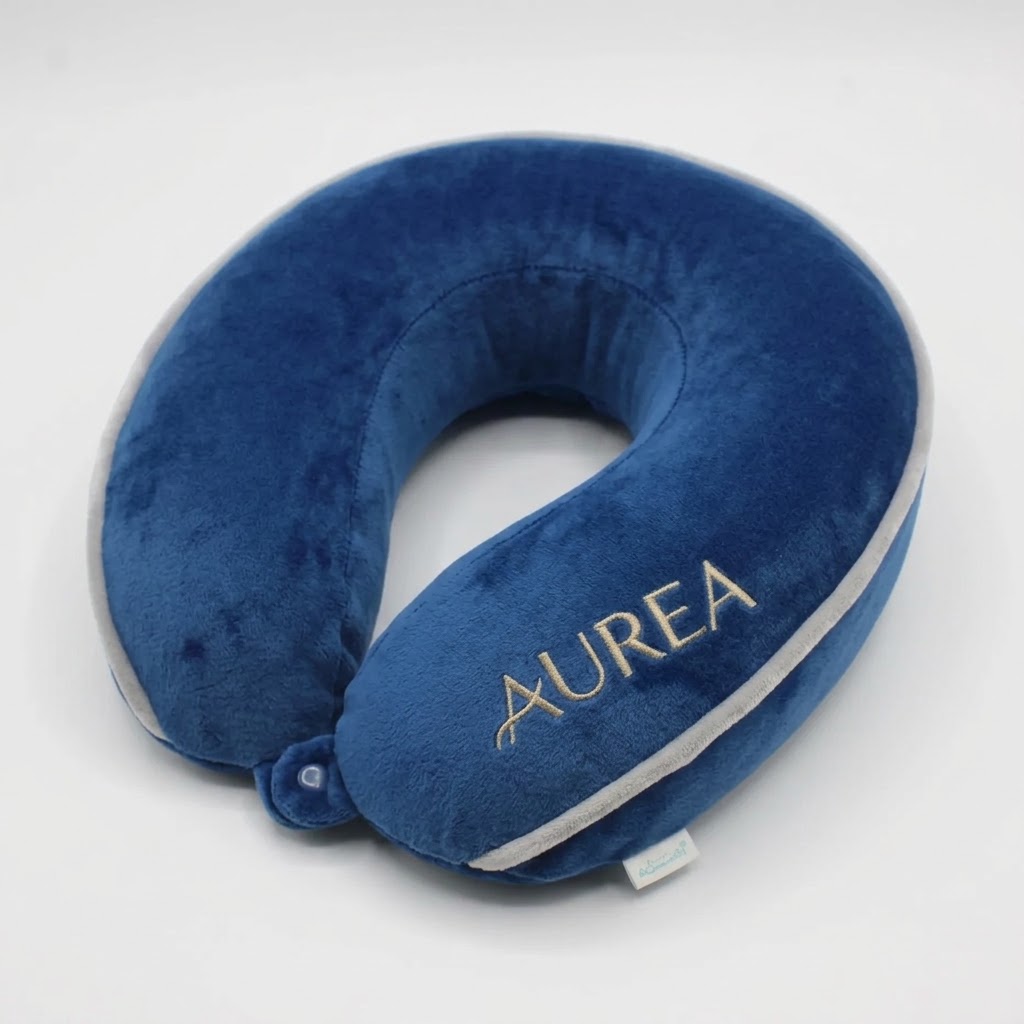 ❤️ AUREA Luxury Memory Foam Travel Neck Pillow | Ergonomic U-Shaped Support Cushion ✨