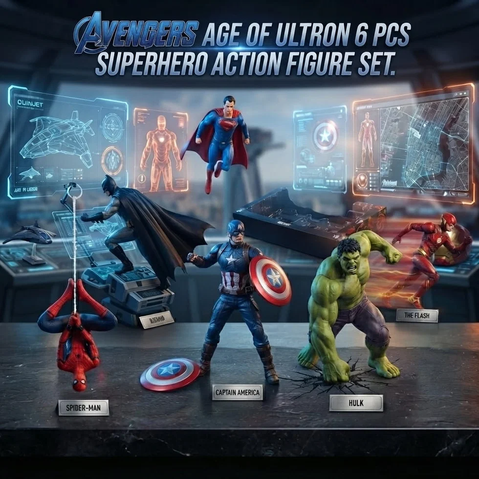 6-Piece Superhero Action Figure Set