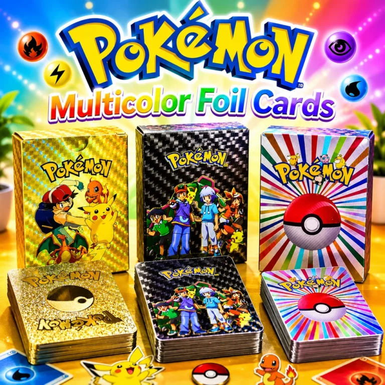 Pokemon Multicolor Foil Trading Cards Set