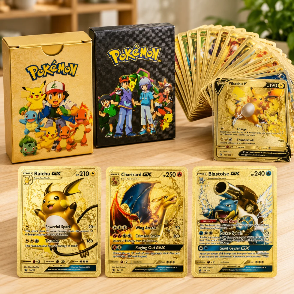 Pokemon Multicolor Foil Trading Cards Set
