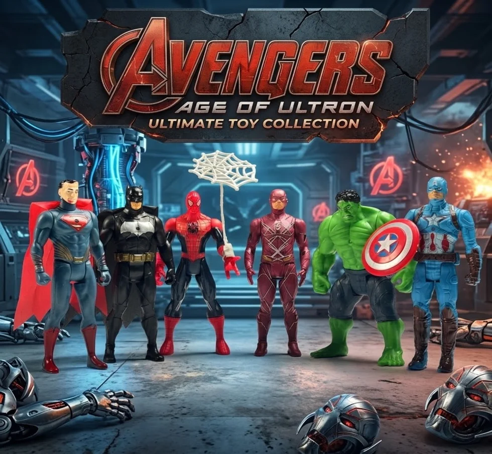 6-Piece Superhero Action Figure Set