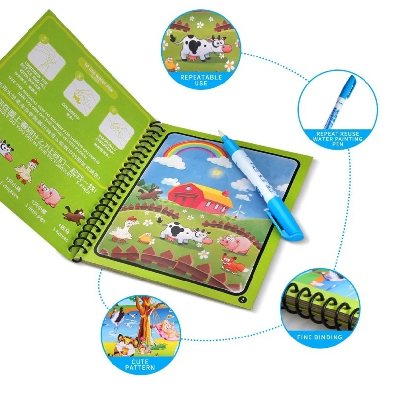 Magic Water Book Kids Cartoon Painting Set